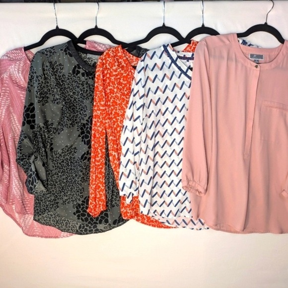 Daniel Rainn Tops - BUNDLE 5  Blouse Career Tops Floral, Solid, Abstract Loose Fit Women Size Medium